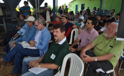 Equipe do sistema Faema/Senar no evento de lançamento da nova variedade de arroz BRS Catiana.