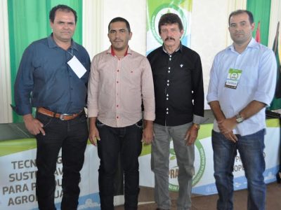  Luiz Figueiredo (SENAR-MA), ao lado de Epitácio Rocha, (ATeG/SENAR),  Washington Oliveira, (prefeitura) e Paulo Lira, (Sinpra).
