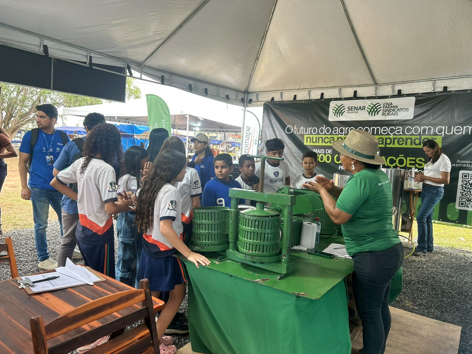 Oficina de transformação de farinha também esteve na AgroTuntum.